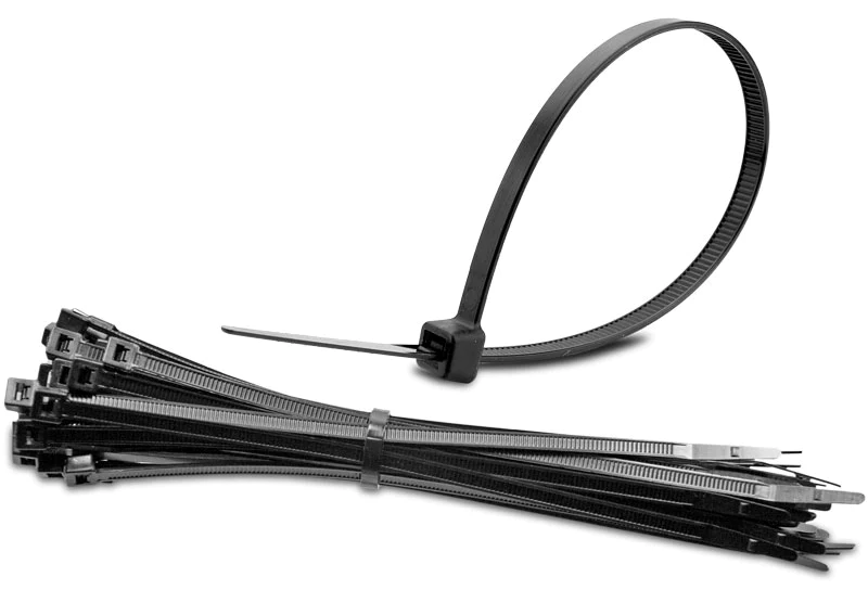 Durable black cable ties for securing equipment or managing emergencies effectively.