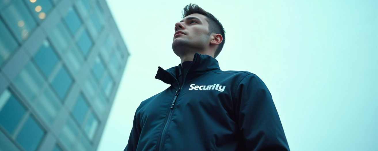 A security officer who has just completed his SIA top-up training and first aid course