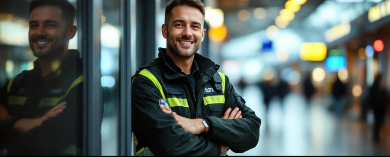 a security guard in the UK working in retail security