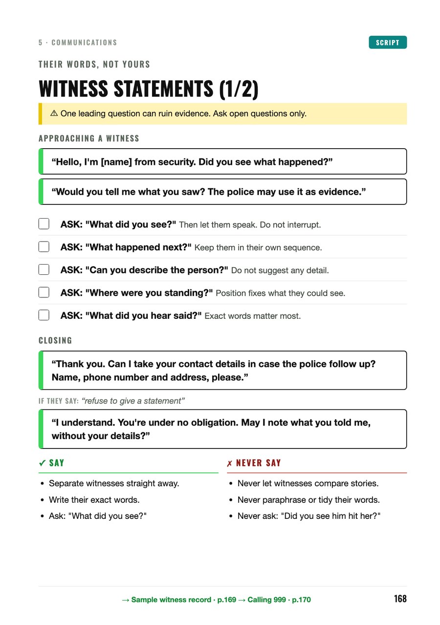 Witness statement model page